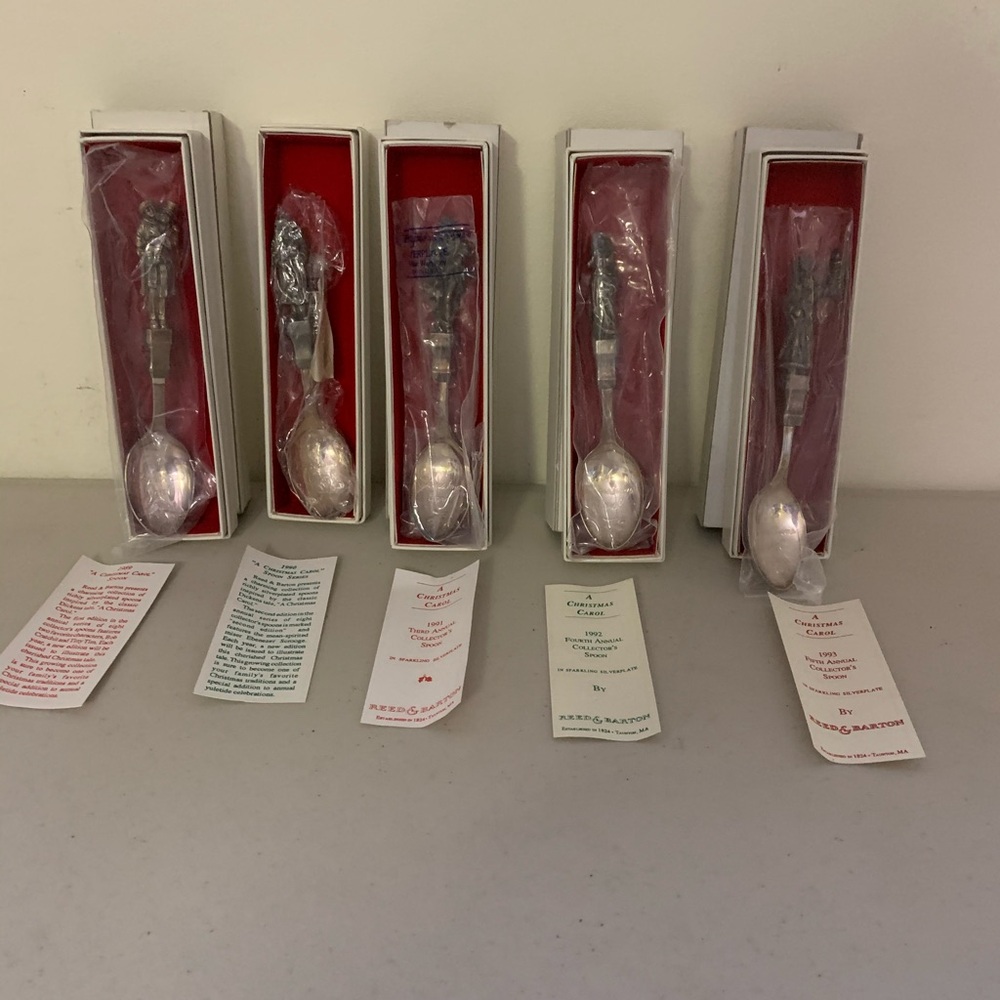 Reed & Barton Christmas Spoons Set